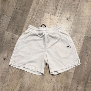 Nike White Mesh Athletic Shorts with Nike Swoosh